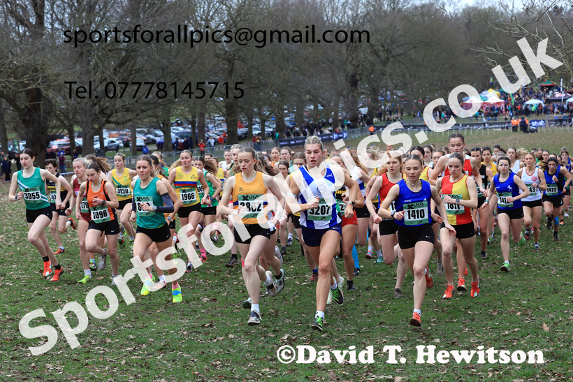 Womens Under-20s 2026 UK CAU Inter Counties Cross Country, Wollaton Park, Nottingham. Photo: David T. Hewitson/Sports for All Pics